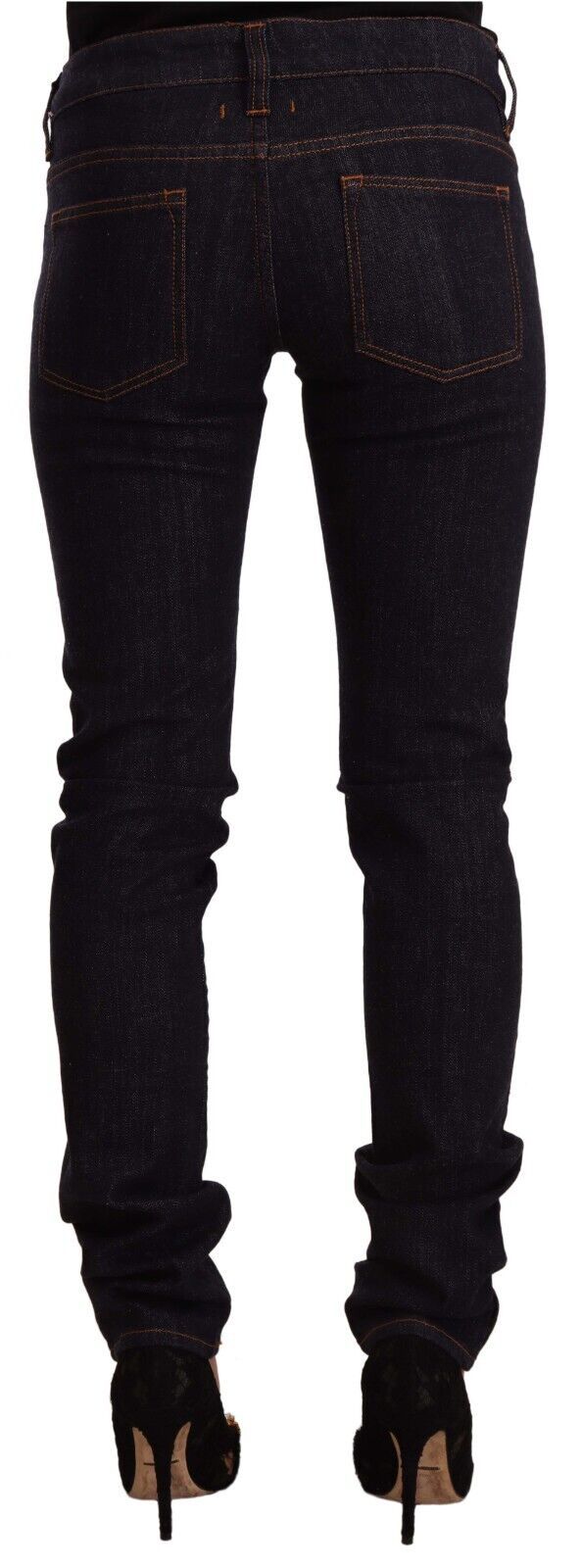 Chic Black Slim Fit Designer Jeans - SEHABRANDS