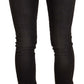 Chic Black Washed Slim Fit Mid Waist Jeans - SEHABRANDS