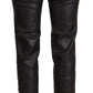 Chic Black Glittered Cropped Pants - SEHABRANDS