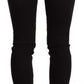 Chic Slim-Fit Black Washed Jeans - SEHABRANDS