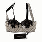 Dolce & Gabbana Elegant White Lace & Polka Dot Silk Bra