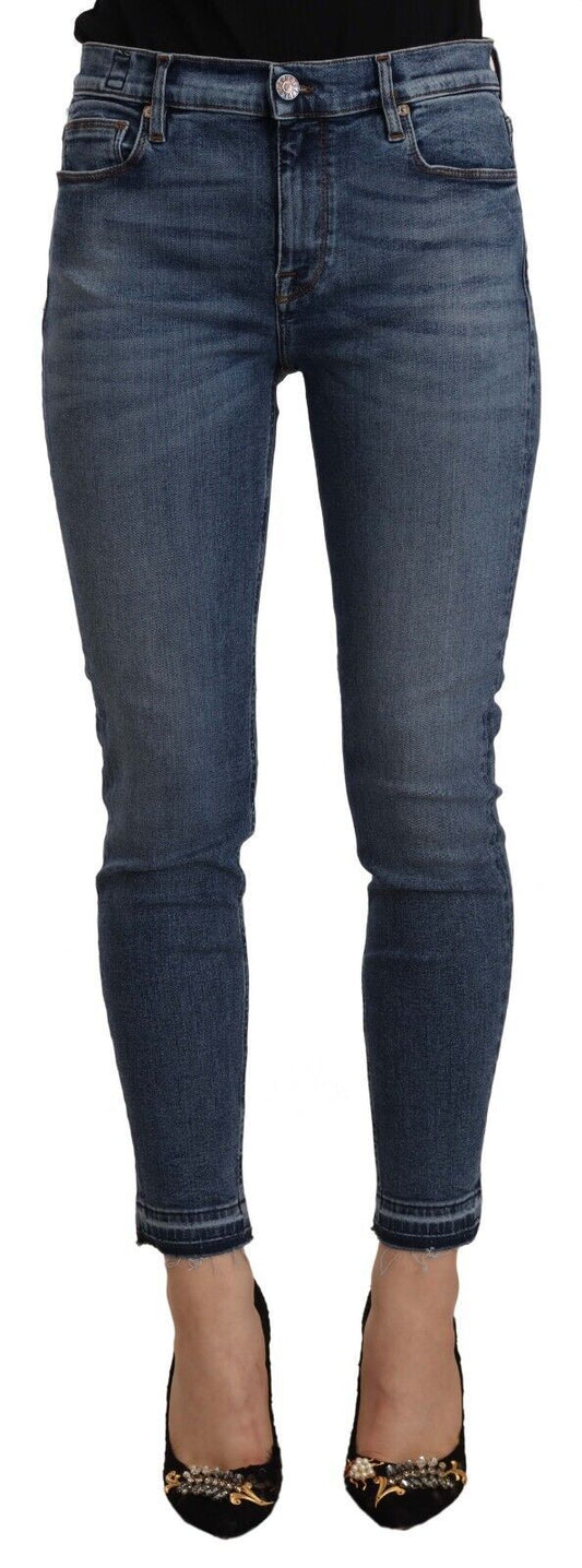 Chic Slim Fit Blue Washed Jeans - SEHABRANDS