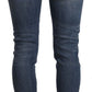 Chic Slim Fit Blue Washed Jeans - SEHABRANDS