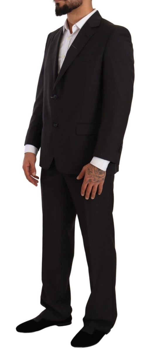 Sleek Grey 2-Piece Mens Suit with Notch Lapels - SEHABRANDS