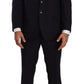 Exquisite Blue Two-Piece Suit with Deconstructed Blazer - SEHABRANDS