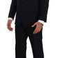 Exquisite Blue Two-Piece Suit with Deconstructed Blazer - SEHABRANDS