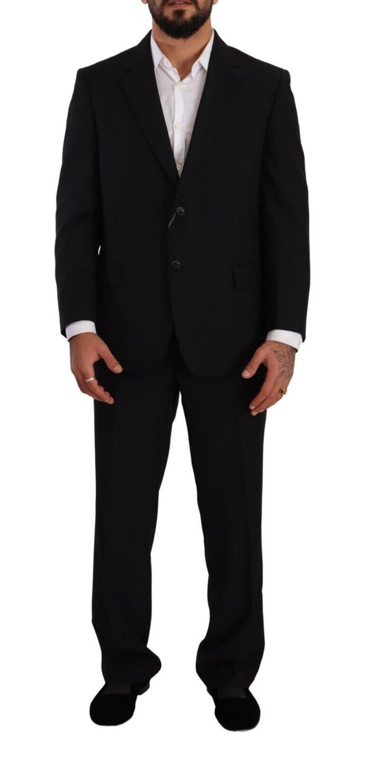 Elegant Two-Piece Black Suit Ensemble - SEHABRANDS