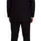 Elegant Two-Piece Black Suit Ensemble - SEHABRANDS