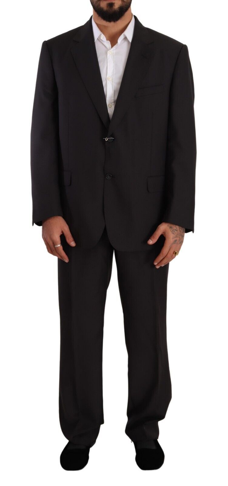 Elegant Gray Two-Piece Regular Fit Suit - SEHABRANDS