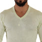 Elegant Silk V-Neck Pullover Sweater - SEHABRANDS