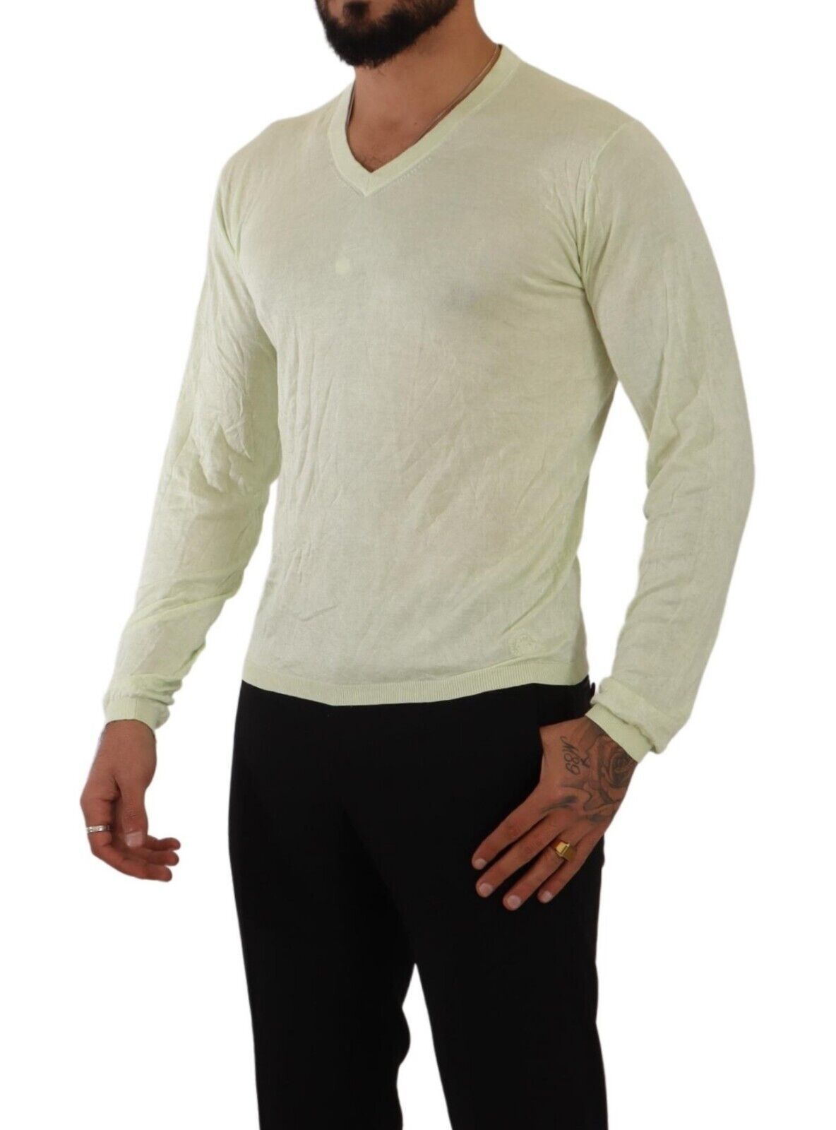 Elegant Silk V-Neck Pullover Sweater - SEHABRANDS