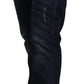 Chic Mid-Waist Skinny Jeans in Dark Blue Wash - SEHABRANDS