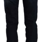 Chic Mid-Waist Skinny Jeans in Dark Blue Wash - SEHABRANDS