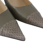 Elegant Pebble Green Pointed Toe Pumps - SEHABRANDS