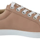 Powder Pink Nappa Leather Sneakers - SEHABRANDS