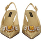 Dolce & Gabbana Gleaming Gold Crystal Slingback Heels