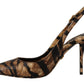 Dolce & Gabbana Tiger Pattern Slingback Heels Pumps