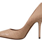 Dolce & Gabbana Elegant Beige Nude Leather Pumps