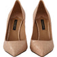 Dolce & Gabbana Elegant Beige Nude Leather Pumps