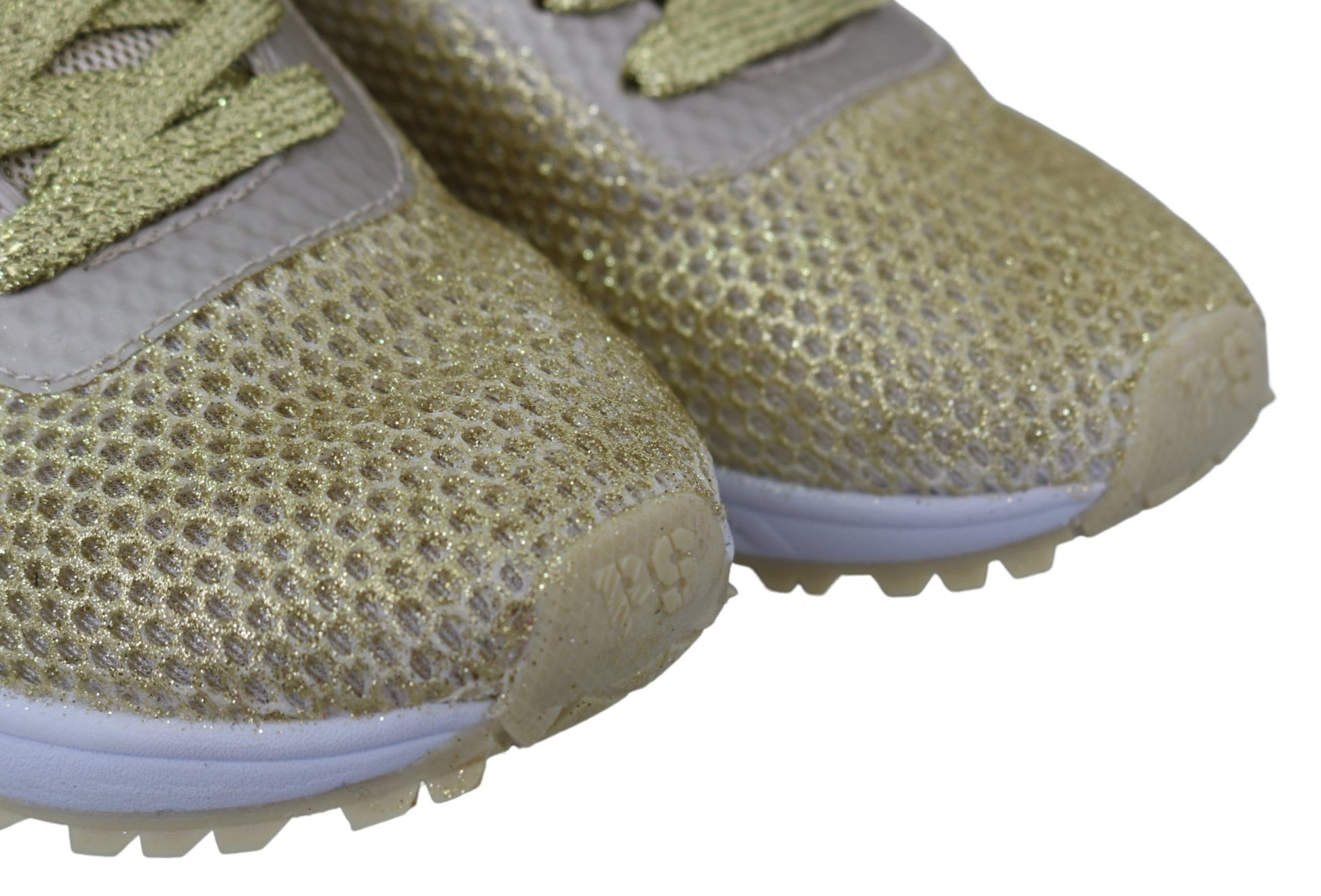 Exquisite Gold Polyester Sport Sneakers - SEHABRANDS