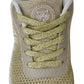 Exquisite Gold Polyester Sport Sneakers - SEHABRANDS