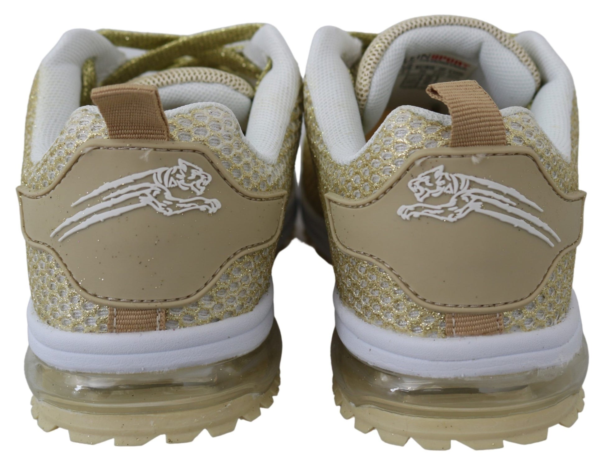 Exquisite Gold Polyester Sport Sneakers - SEHABRANDS