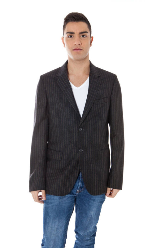 Gray Wool Men Jacket - SEHABRANDS