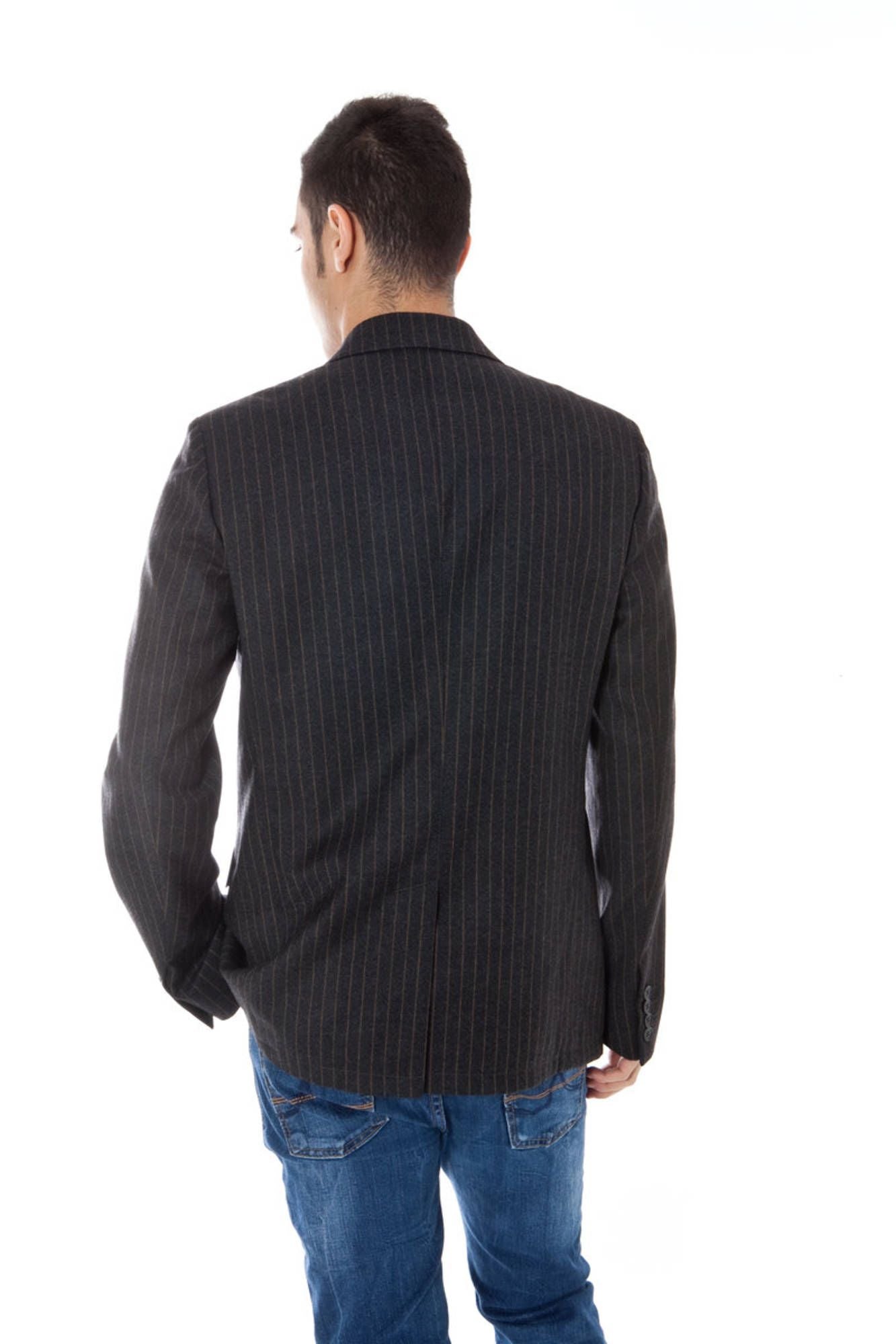 Gray Wool Men Jacket - SEHABRANDS