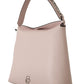 Elegant Mauve Chalk Leather Shoulder Bag - SEHABRANDS