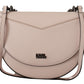 Elegant Mauve Light Pink Leather Shoulder Bag - SEHABRANDS