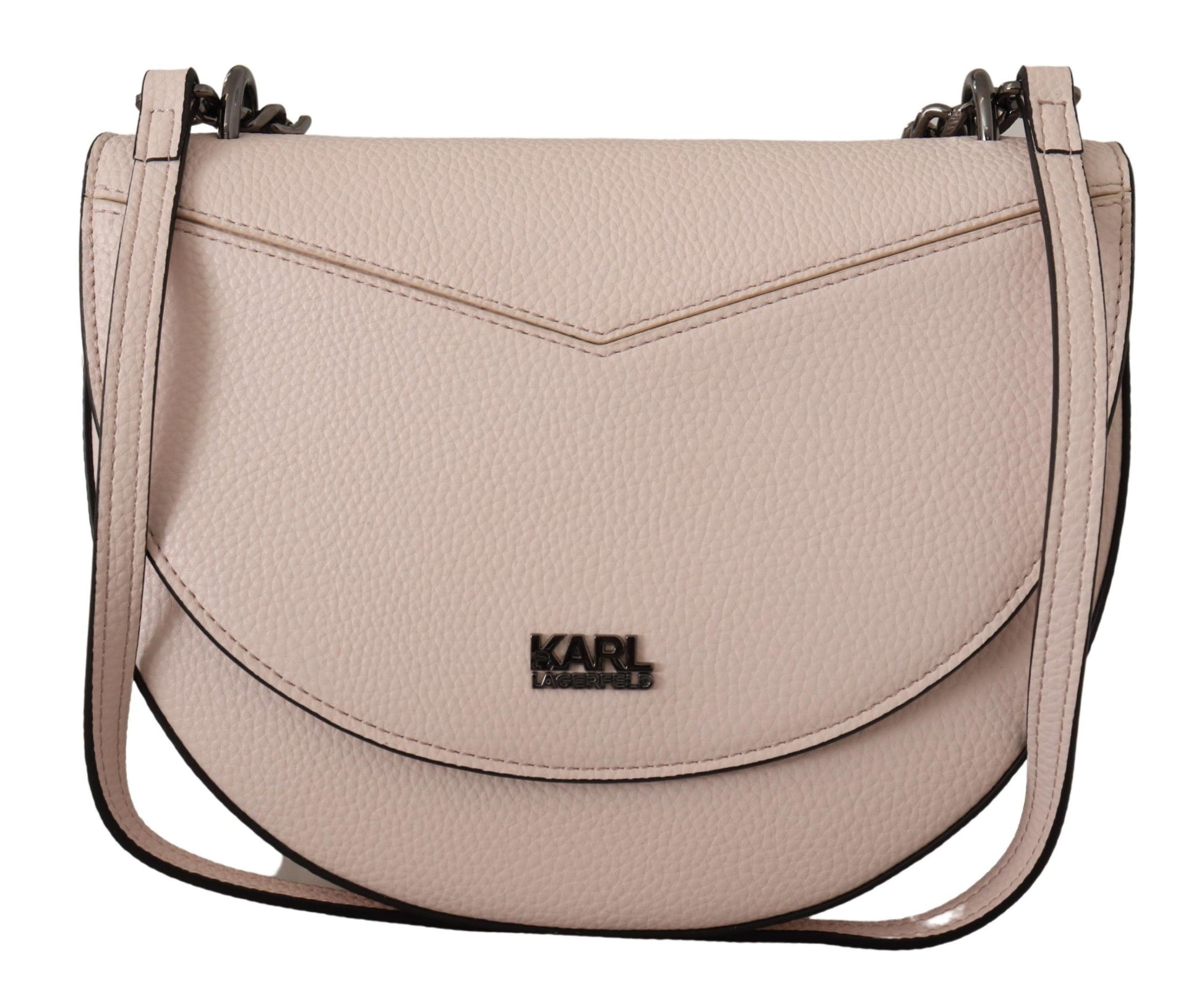 Elegant Mauve Light Pink Leather Shoulder Bag - SEHABRANDS