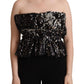 Elegant Strapless Sequined Top - SEHABRANDS