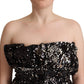 Elegant Strapless Sequined Top - SEHABRANDS