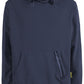 Blue Cotton Blend Hooded Sweatshirt with Front Pocket - SEHABRANDS