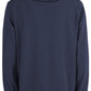 Blue Cotton Blend Hooded Sweatshirt with Front Pocket - SEHABRANDS