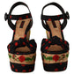 Dolce & Gabbana Multicolor Silk Blend Platform Heels