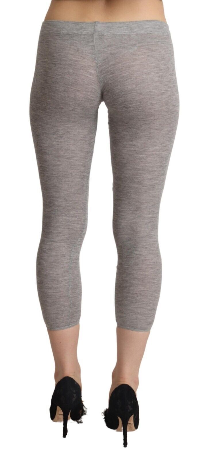 Chic Gray Slim-Fit Cropped Leggings - SEHABRANDS