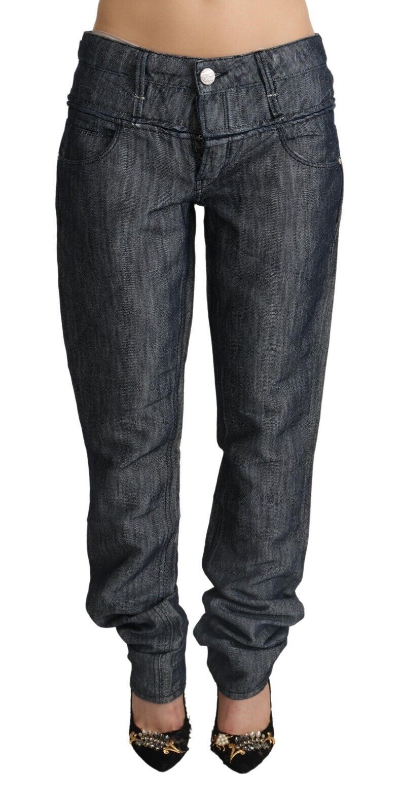 Elegant Mid Waist Straight Cut Denim - SEHABRANDS