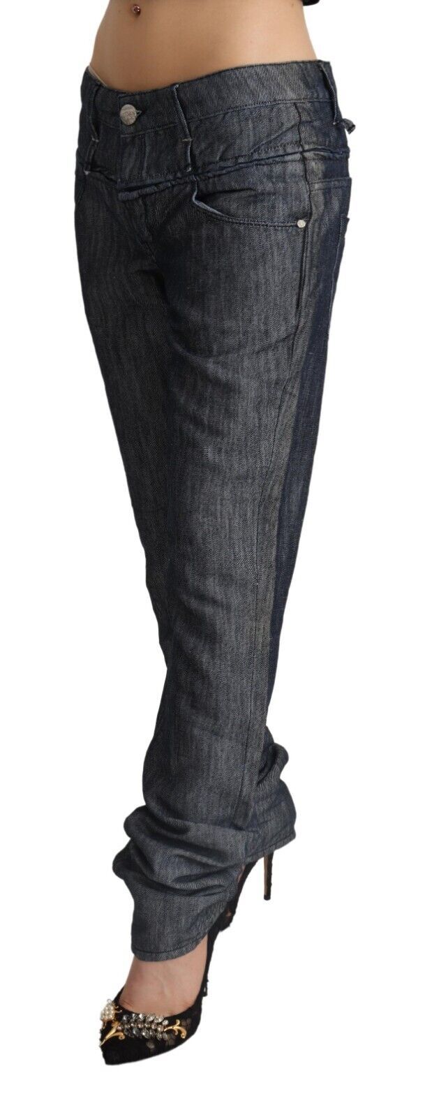 Elegant Mid Waist Straight Cut Denim - SEHABRANDS