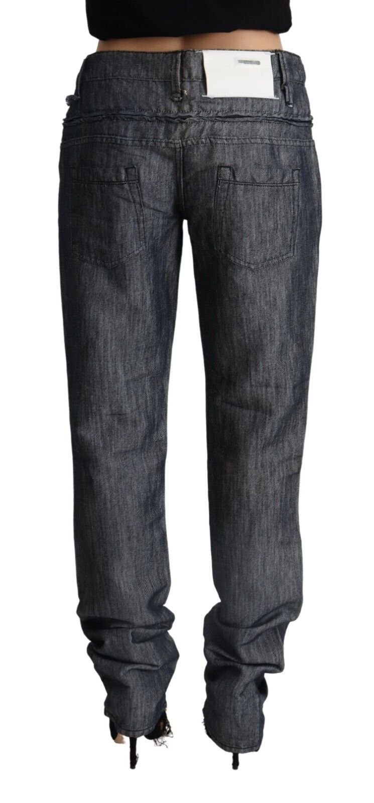 Elegant Mid Waist Straight Cut Denim - SEHABRANDS