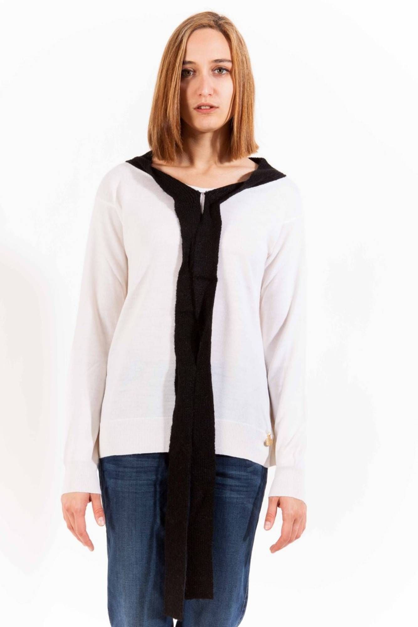 White Wool Women Sweater - SEHABRANDS