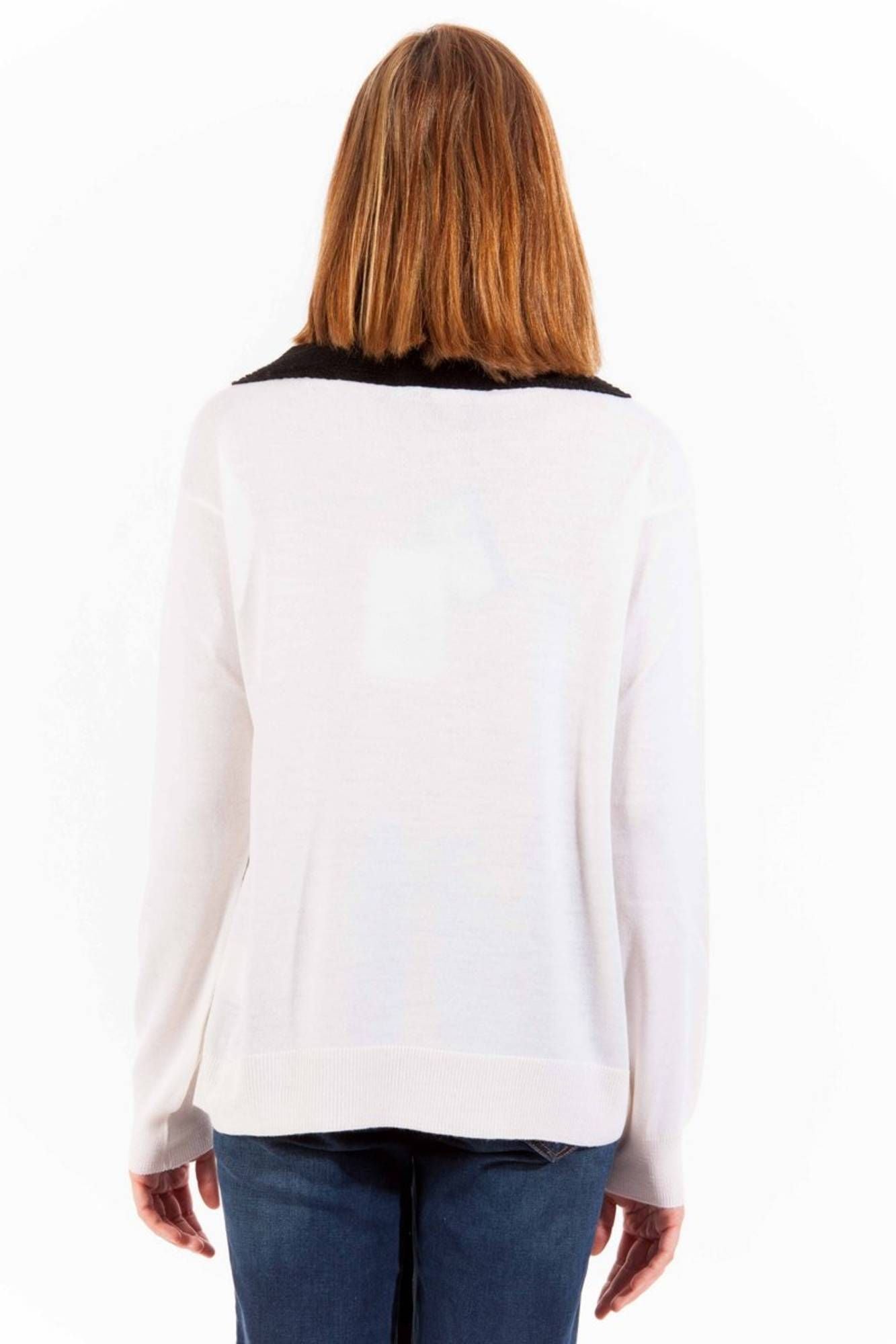 White Wool Women Sweater - SEHABRANDS