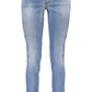 Light Blue Cotton Women Jeans - SEHABRANDS