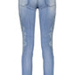 Light Blue Cotton Women Jeans - SEHABRANDS