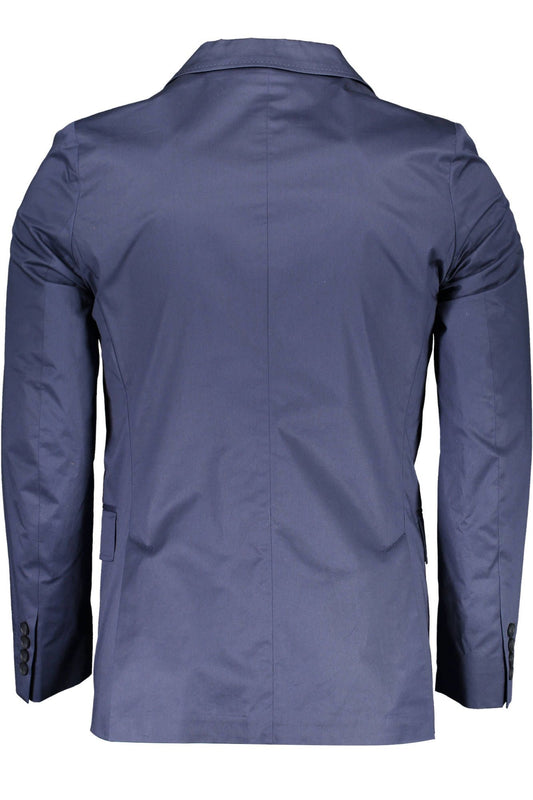 Blue Cotton Men Jacket - SEHABRANDS