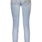 Light Blue Cotton Women Jeans - SEHABRANDS