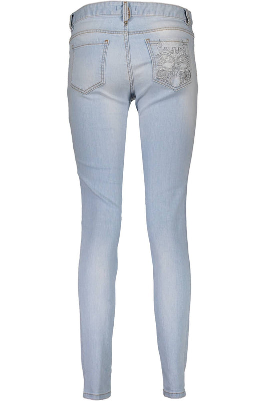 Light Blue Cotton Women Jeans - SEHABRANDS