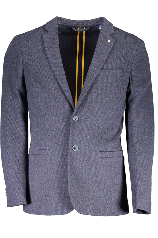 Blue Cotton Men Jacket - SEHABRANDS