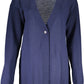 Blue Wool Women Cardigan - SEHABRANDS