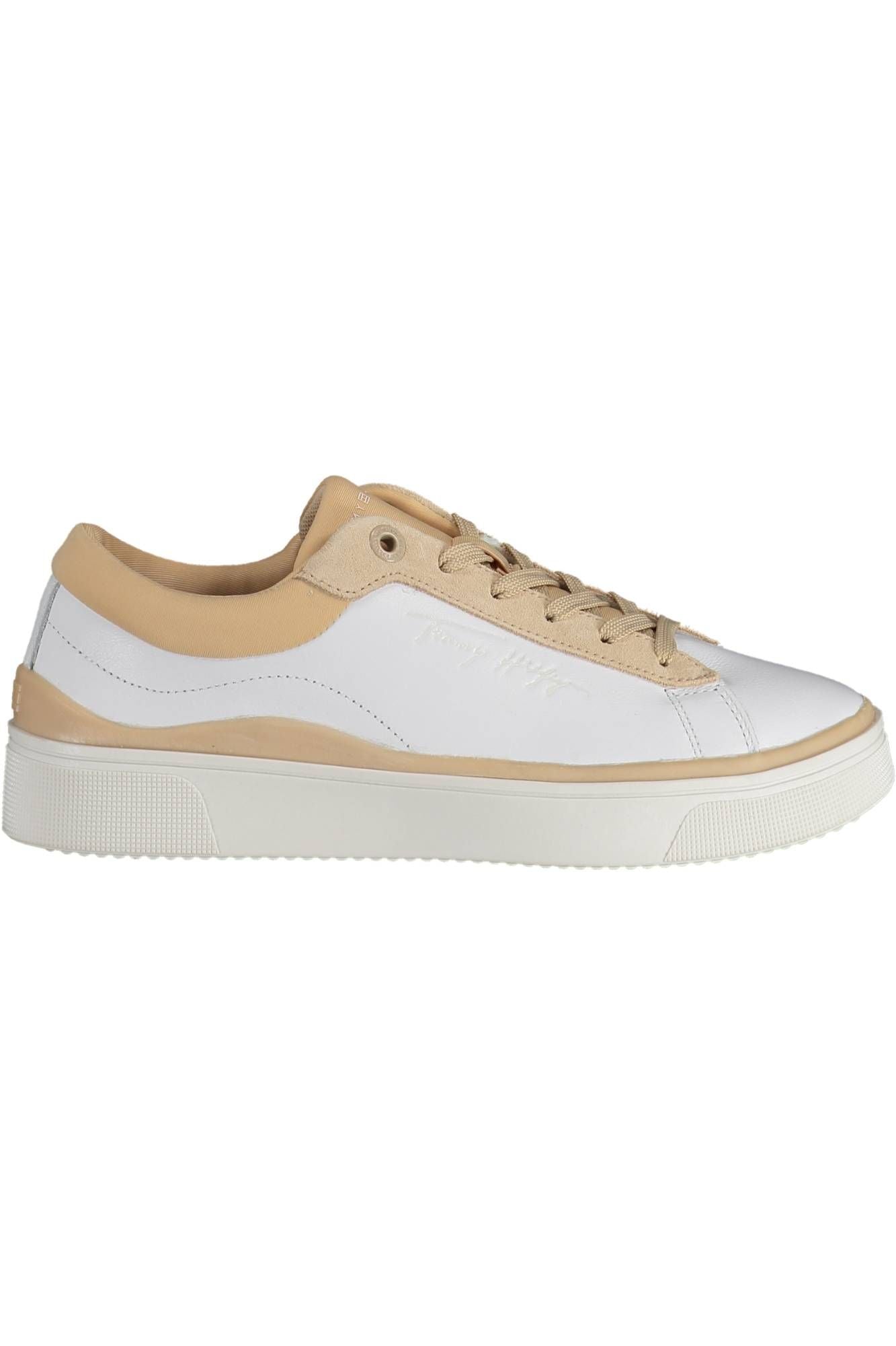 White Leather Women Sneaker - SEHABRANDS